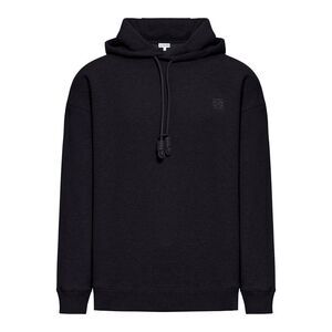 Loewe Men Sweatshirt With Drawstring In Leather And Anagram